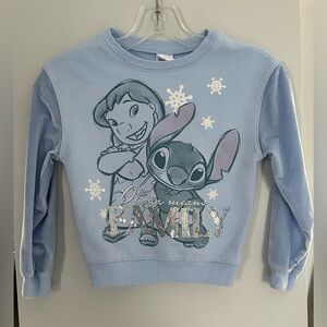Disney Girl’s Crewneck Sweatshirt With Sequins - Size XS (4-5) - Pre-Loved
